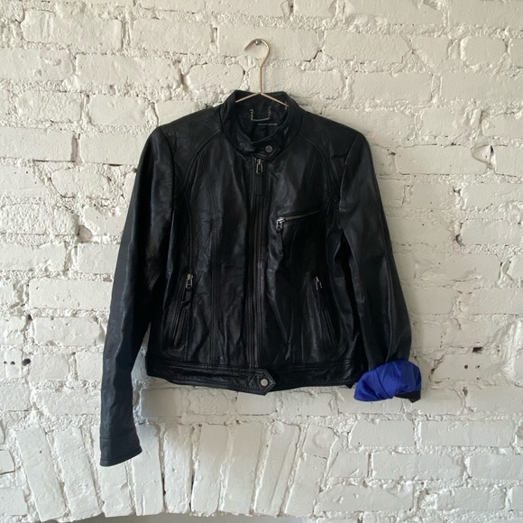 Wilsons Leather Jackets & Blazers - 🚨DONATING 12/31 🚨WILSON’S LEATHER NWOT Black Moto Leather Jacket